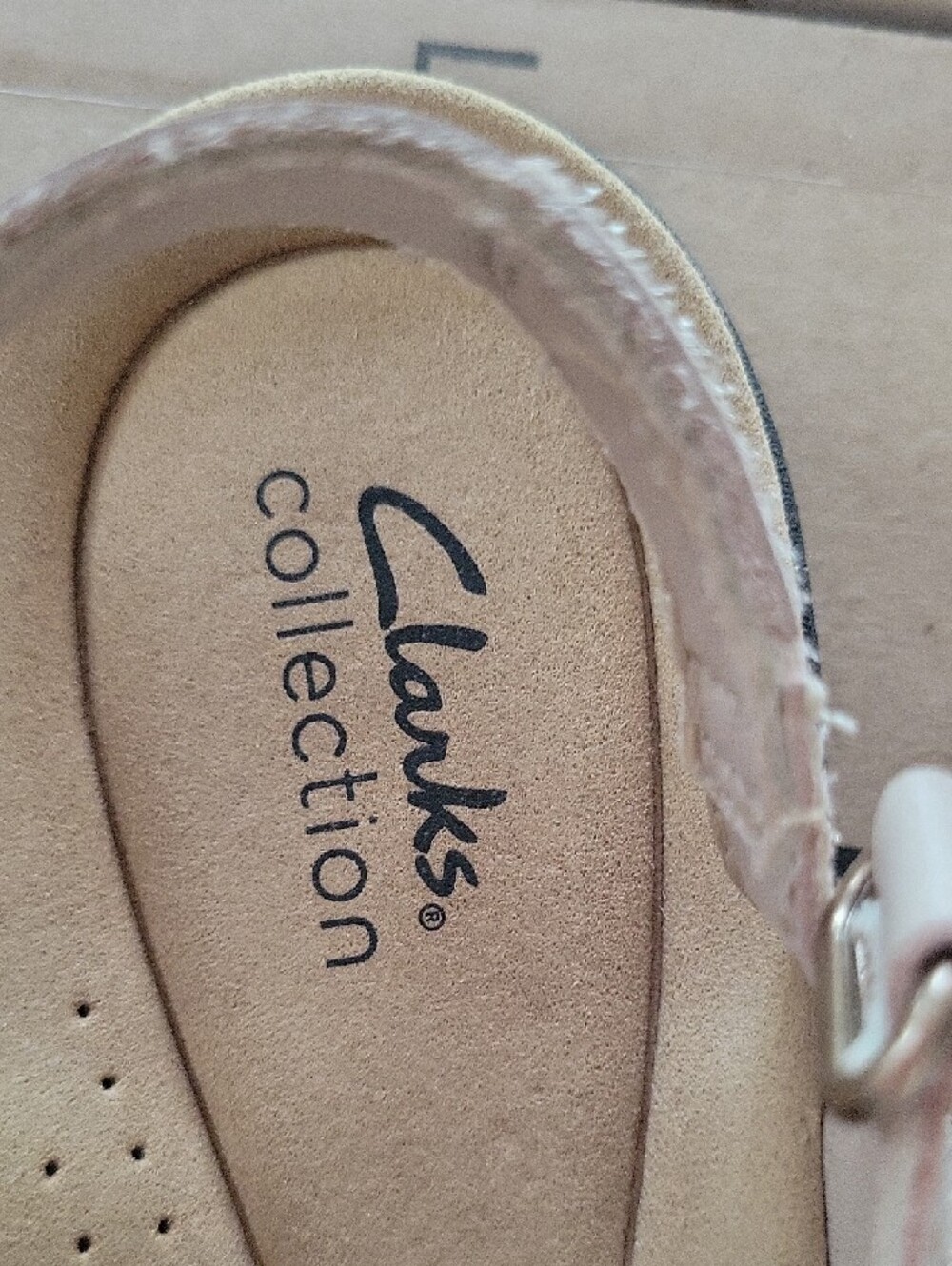 Clarks Light Beige Multi-Strap Comfort Sandals - Picture 2 of 8